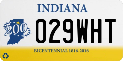 IN license plate 029WHT