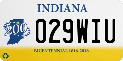 IN license plate 029WIU