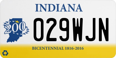 IN license plate 029WJN
