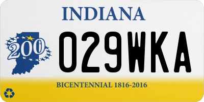 IN license plate 029WKA