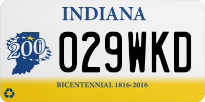 IN license plate 029WKD