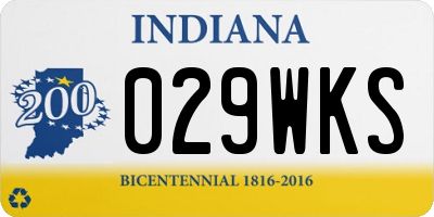 IN license plate 029WKS