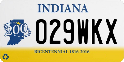 IN license plate 029WKX