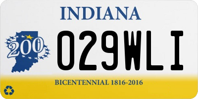 IN license plate 029WLI