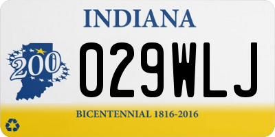 IN license plate 029WLJ