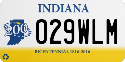 IN license plate 029WLM