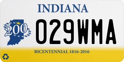 IN license plate 029WMA