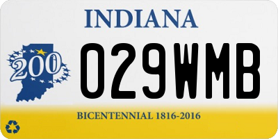IN license plate 029WMB