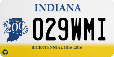 IN license plate 029WMI