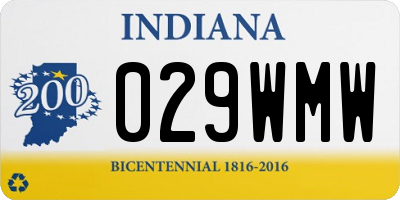 IN license plate 029WMW