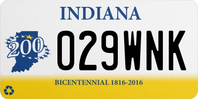 IN license plate 029WNK