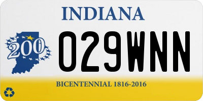 IN license plate 029WNN