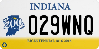 IN license plate 029WNQ