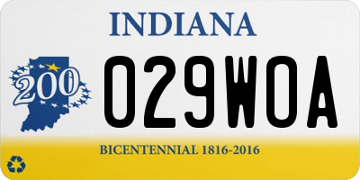 IN license plate 029WOA