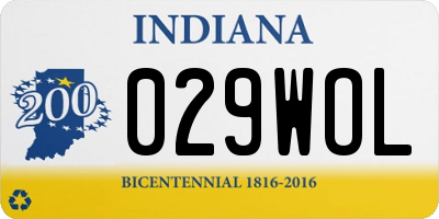 IN license plate 029WOL