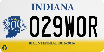 IN license plate 029WOR