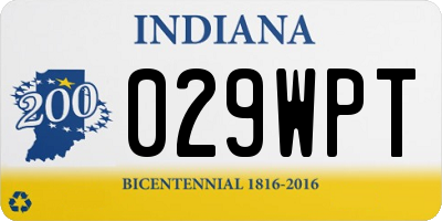 IN license plate 029WPT