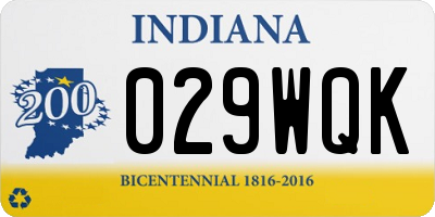 IN license plate 029WQK