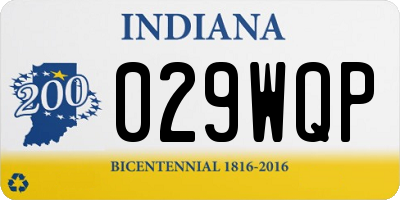 IN license plate 029WQP