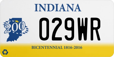 IN license plate 029WR