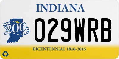 IN license plate 029WRB