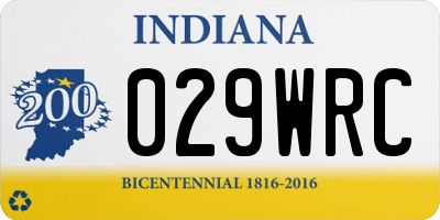 IN license plate 029WRC