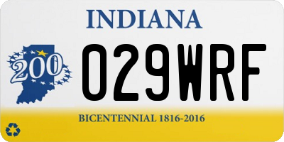 IN license plate 029WRF