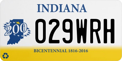 IN license plate 029WRH