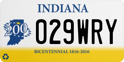 IN license plate 029WRY
