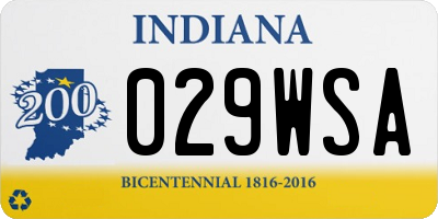 IN license plate 029WSA