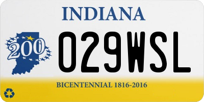IN license plate 029WSL