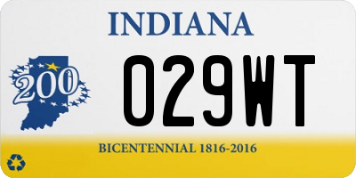 IN license plate 029WT