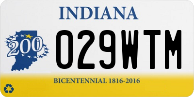 IN license plate 029WTM
