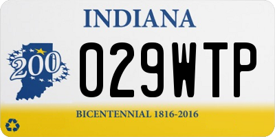 IN license plate 029WTP