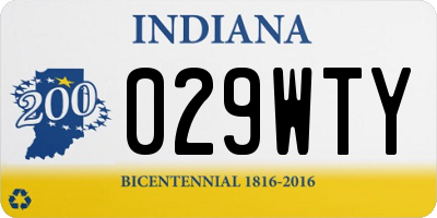 IN license plate 029WTY