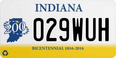 IN license plate 029WUH