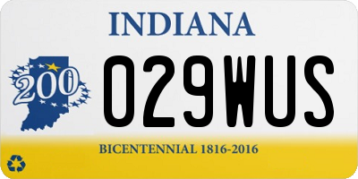 IN license plate 029WUS