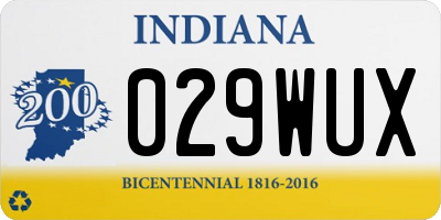 IN license plate 029WUX