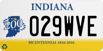 IN license plate 029WVE