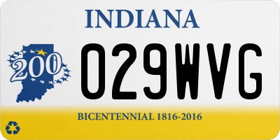IN license plate 029WVG