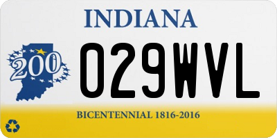 IN license plate 029WVL