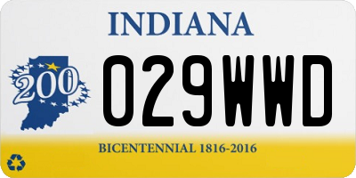 IN license plate 029WWD