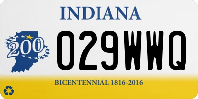 IN license plate 029WWQ