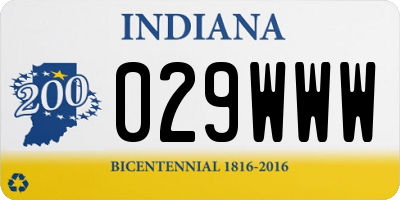 IN license plate 029WWW