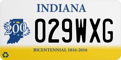 IN license plate 029WXG