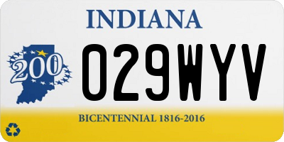 IN license plate 029WYV