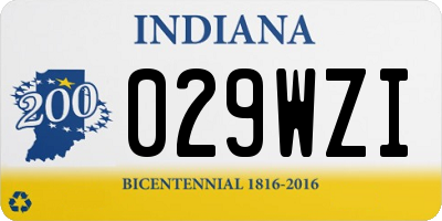 IN license plate 029WZI