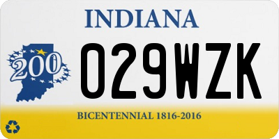 IN license plate 029WZK