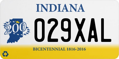 IN license plate 029XAL