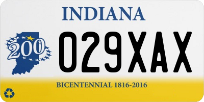 IN license plate 029XAX
